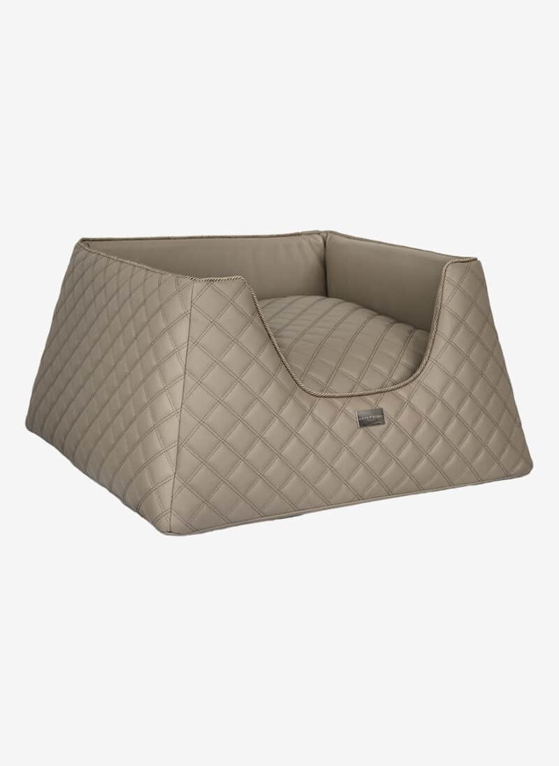 Capri Taupe Quilted Dogbed anteprima venetian premium dog bed