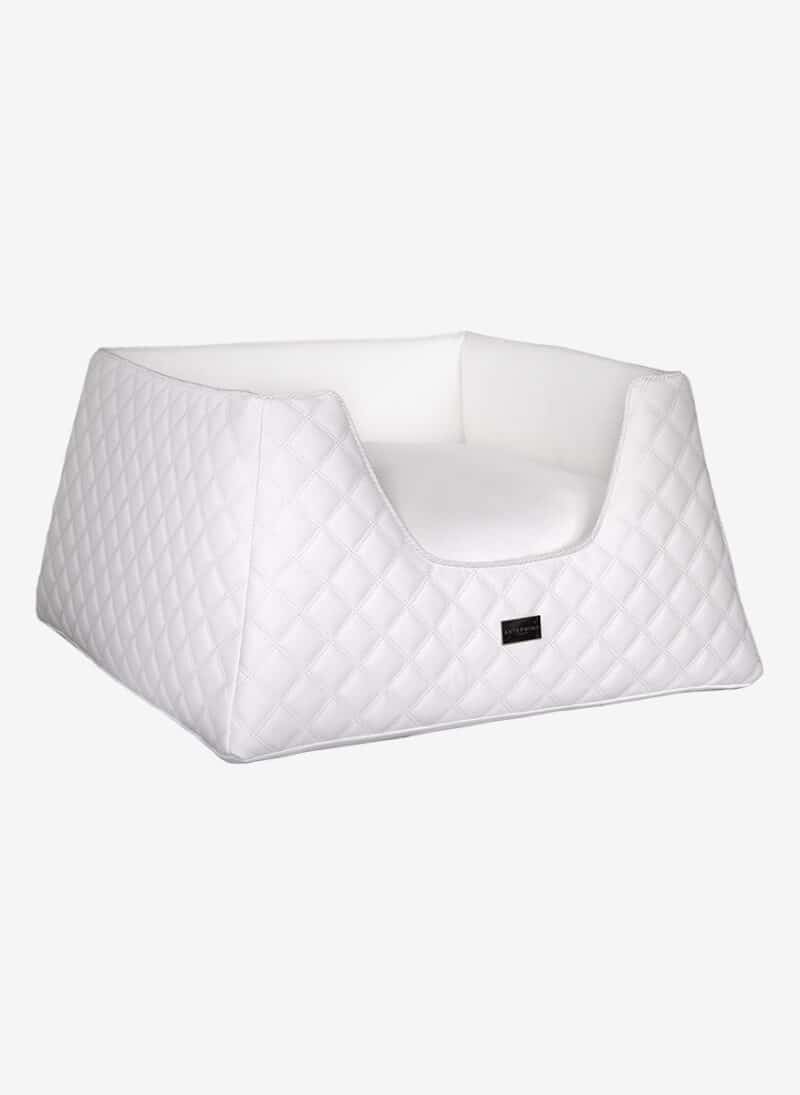 Capri White Quilted Dogbed anteprima venetian premium dog bed