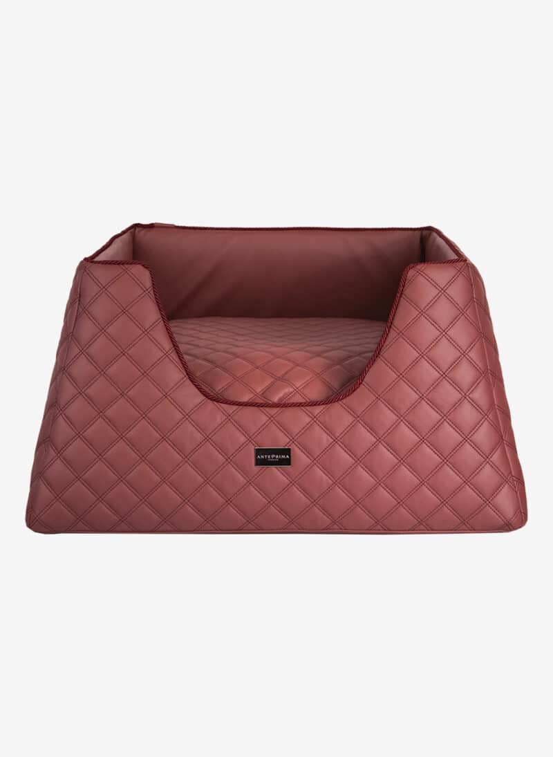 Capri Wine Quilted Dogbed anteprima venetian premium dog bed