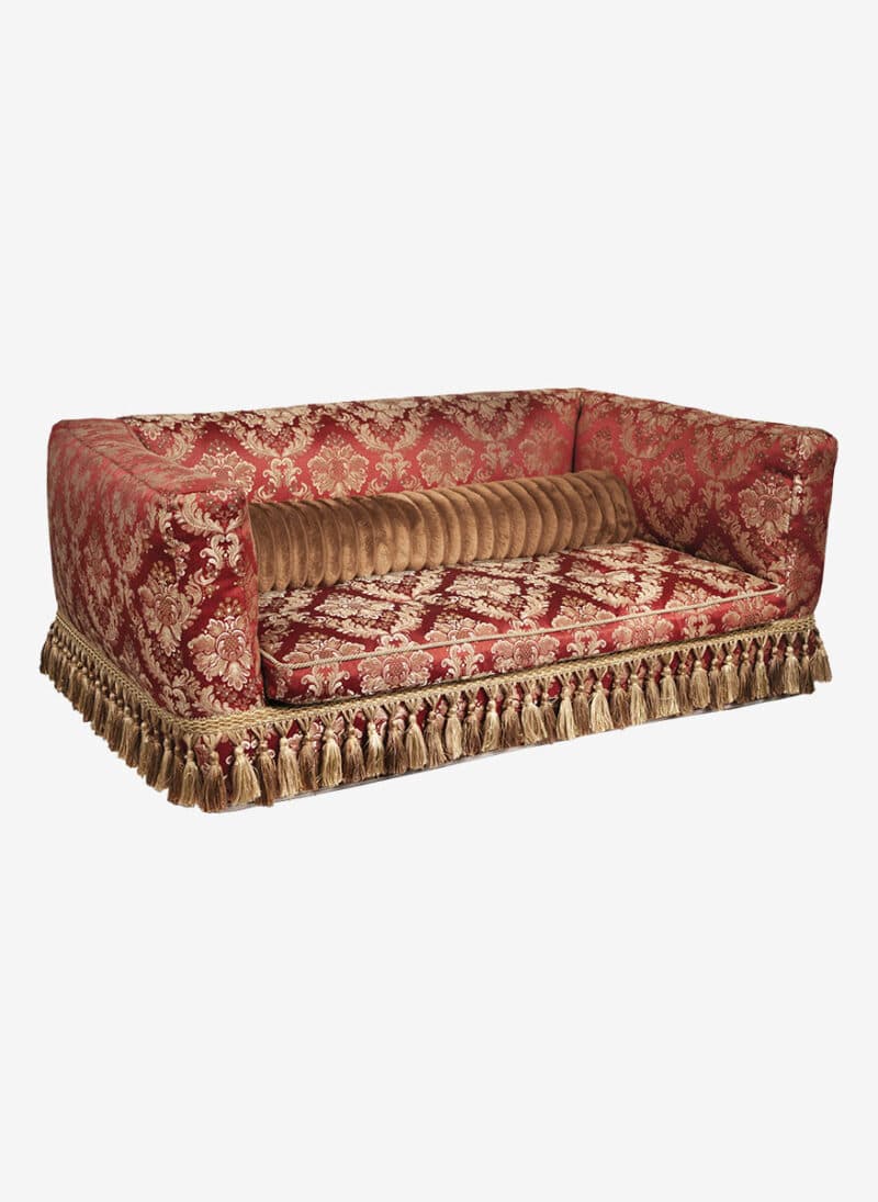 firenze red damask dogthrone italian pet bed luxury venetian dogbed