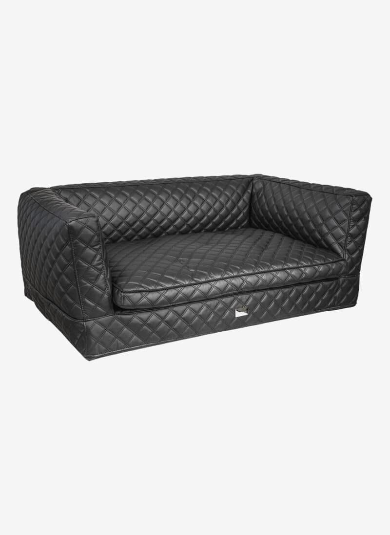 Positano Black Quilted DogThrone anteprima venetian premium dogbed italy