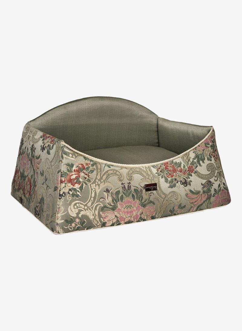 Siena Olive Damask Dogbed anteprima venetian dogbed