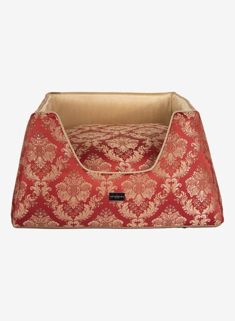 Venezia Red Damask Dogbed anteprima venetian dogbed