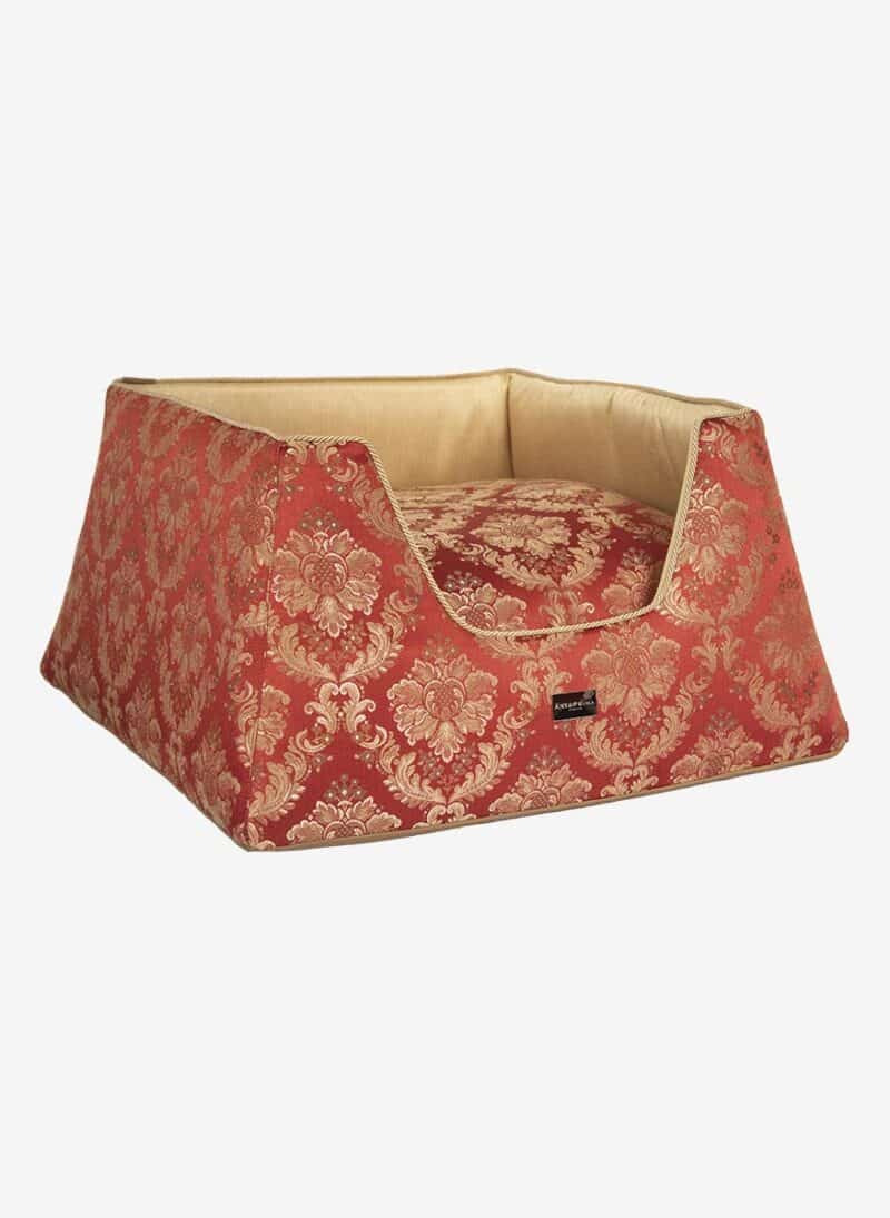 Venezia Red Damask Dogbed anteprima venetian dogbed