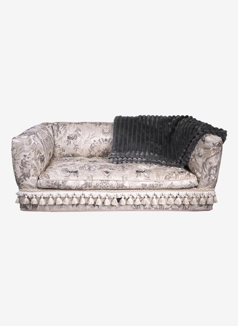 firenze beige damask dogthrone italian pet bed luxury venetian dogbed