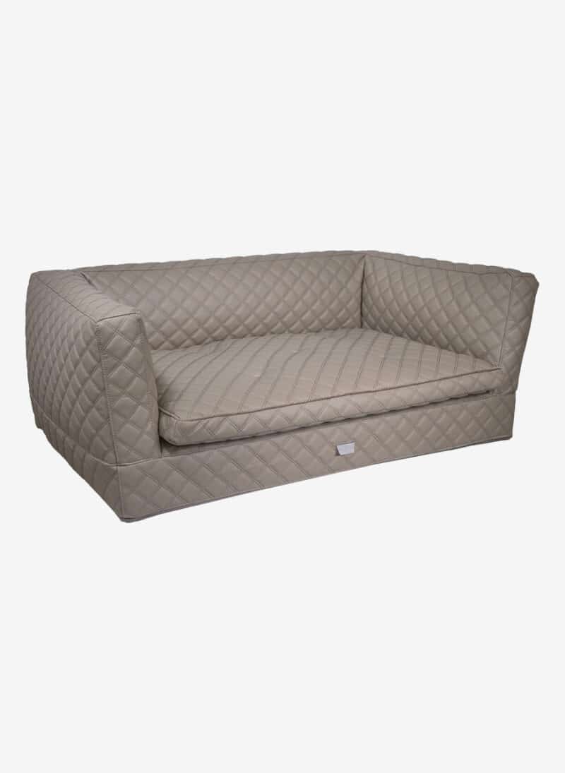 Positano Taupe Quilted DogThrone anteprima venetian premium dogbed italy