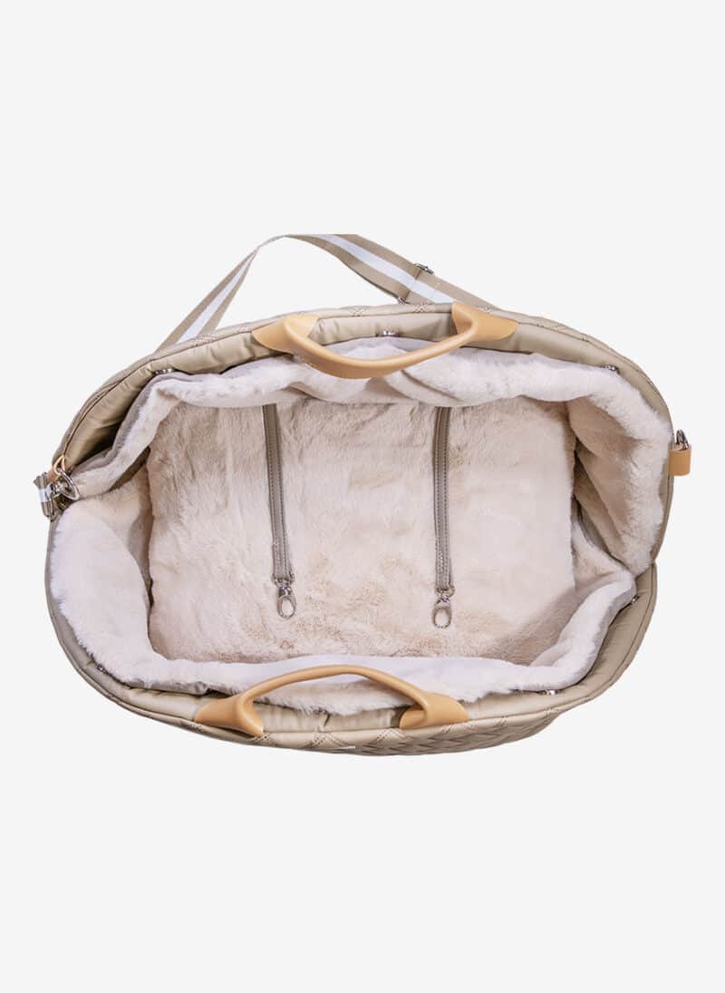 Bologna Taupe Dog Carrier anteprima premium purse bag luxury