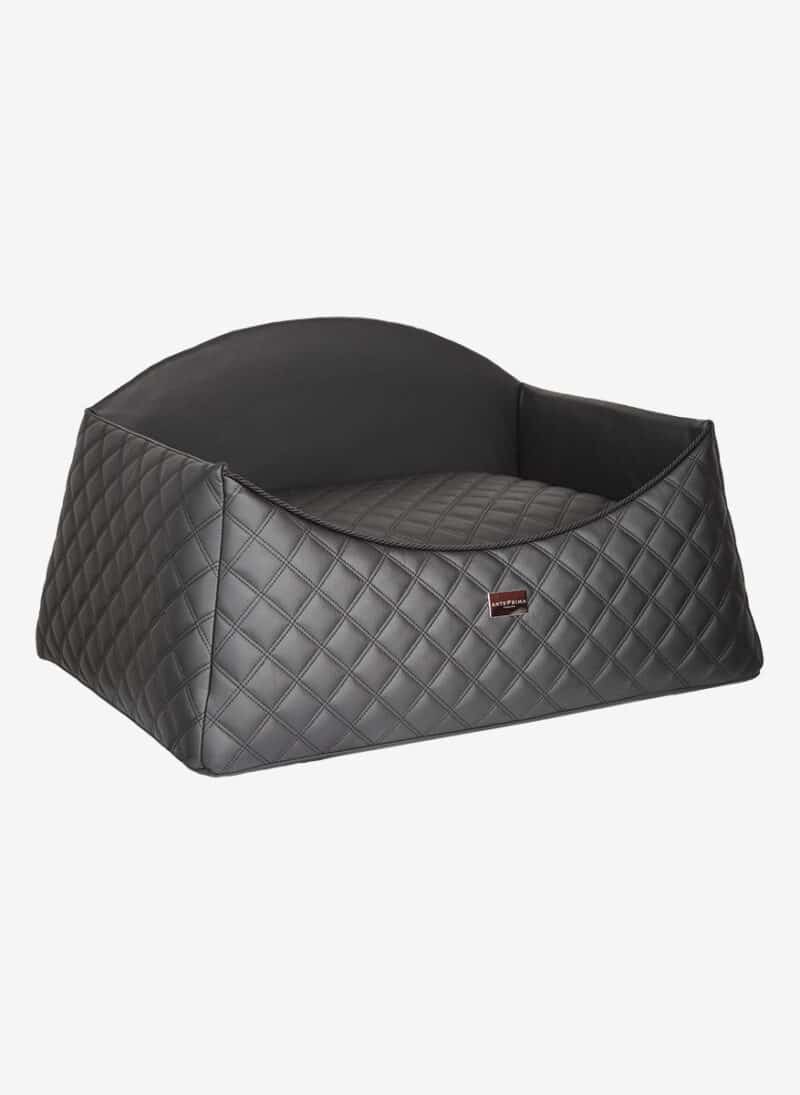 Amalfi Black Quilted Dogbed anteprima venetian premium dog bed