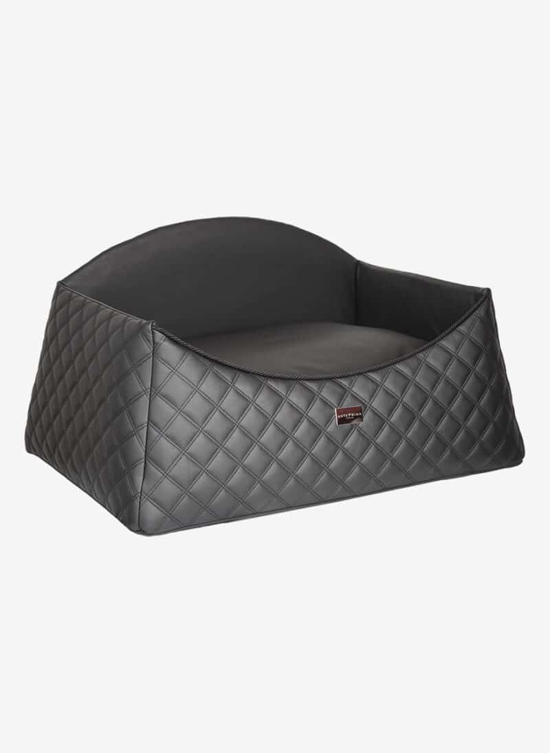 Amalfi Black Quilted Dogbed anteprima venetian premium dog bed