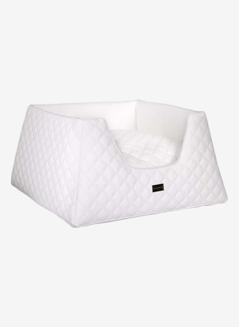 Capri White Quilted Dogbed anteprima venetian premium dog bed