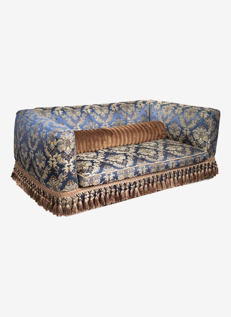 firenze blue damask dogthrone italian pet bed luxury venetian dogbed