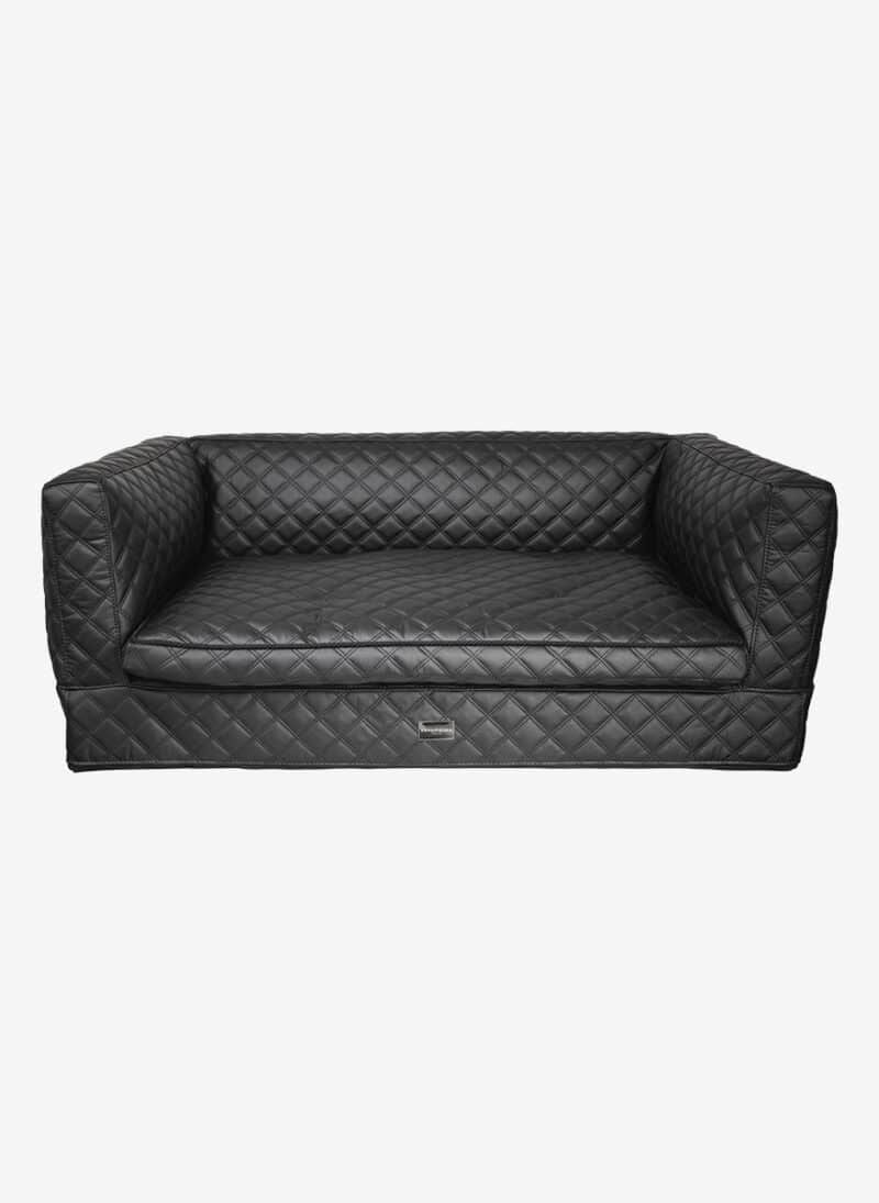 Positano Black Quilted DogThrone anteprima venetian premium dogbed italy