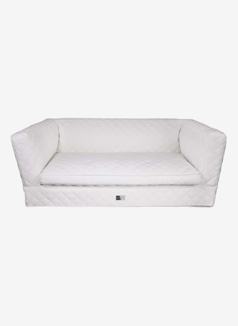 Positano White Quilted DogThrone anteprima venetian premium dogbed italy