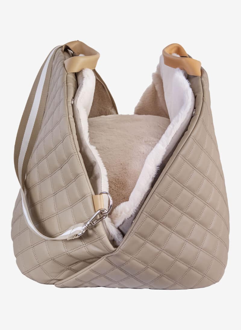 Bologna Taupe Dog Carrier anteprima premium purse bag luxury