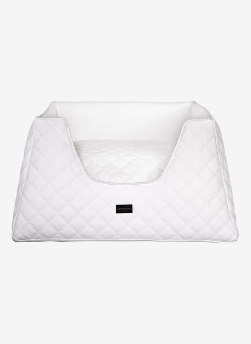 Capri White Quilted Dogbed anteprima venetian premium dog bed