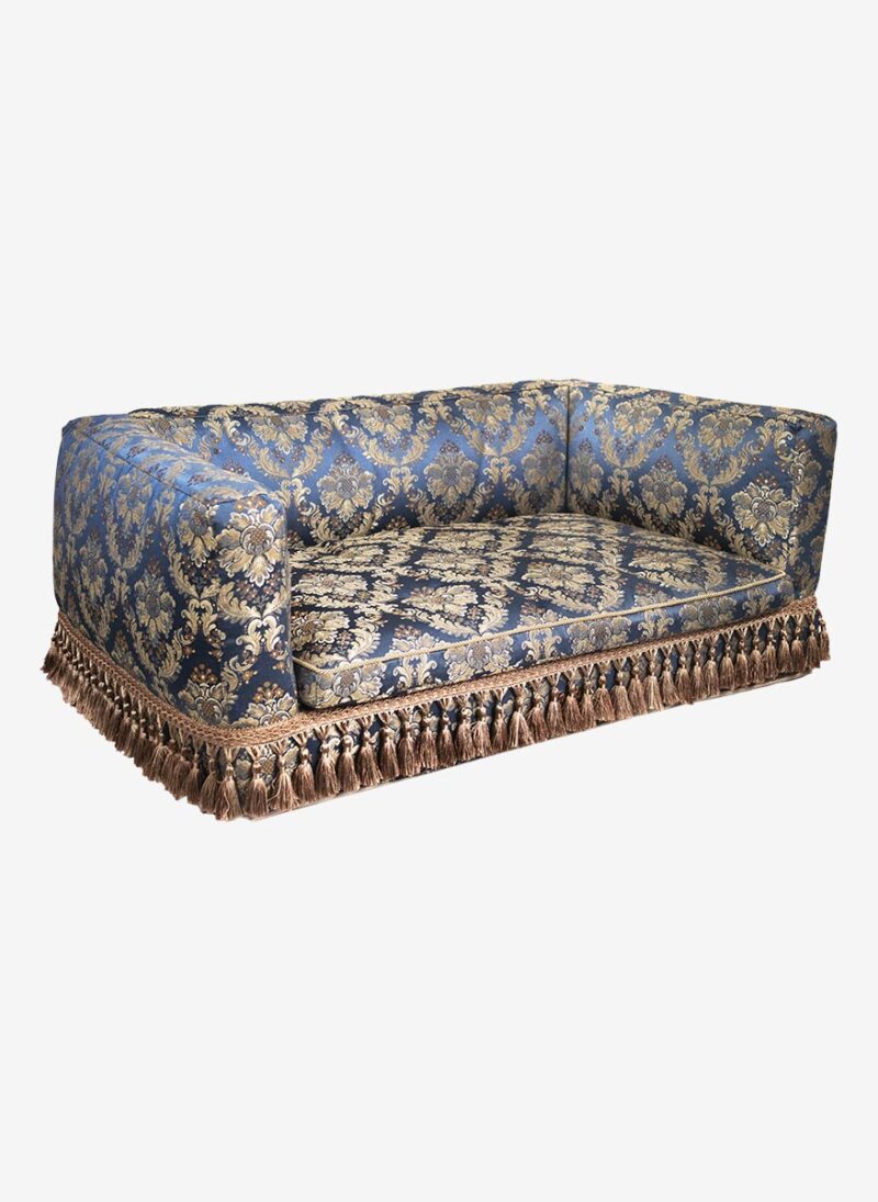 firenze blue damask dogthrone italian pet bed luxury venetian dogbed