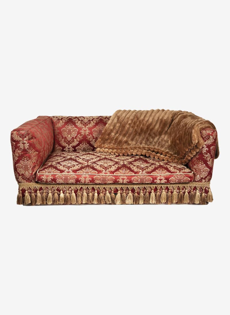 firenze red damask dogthrone italian pet bed luxury venetian dogbed