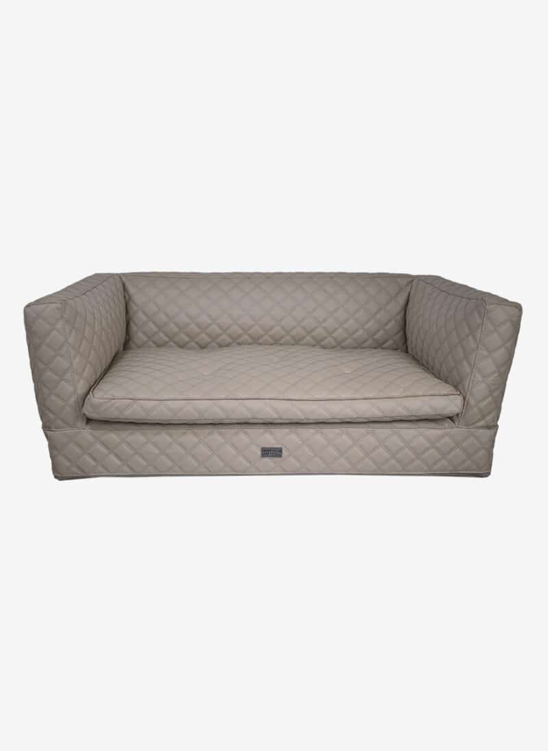 Positano Taupe Quilted DogThrone anteprima venetian premium dogbed italy