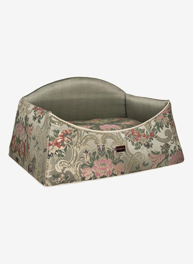 Siena Olive Damask Dogbed anteprima venetian dogbed