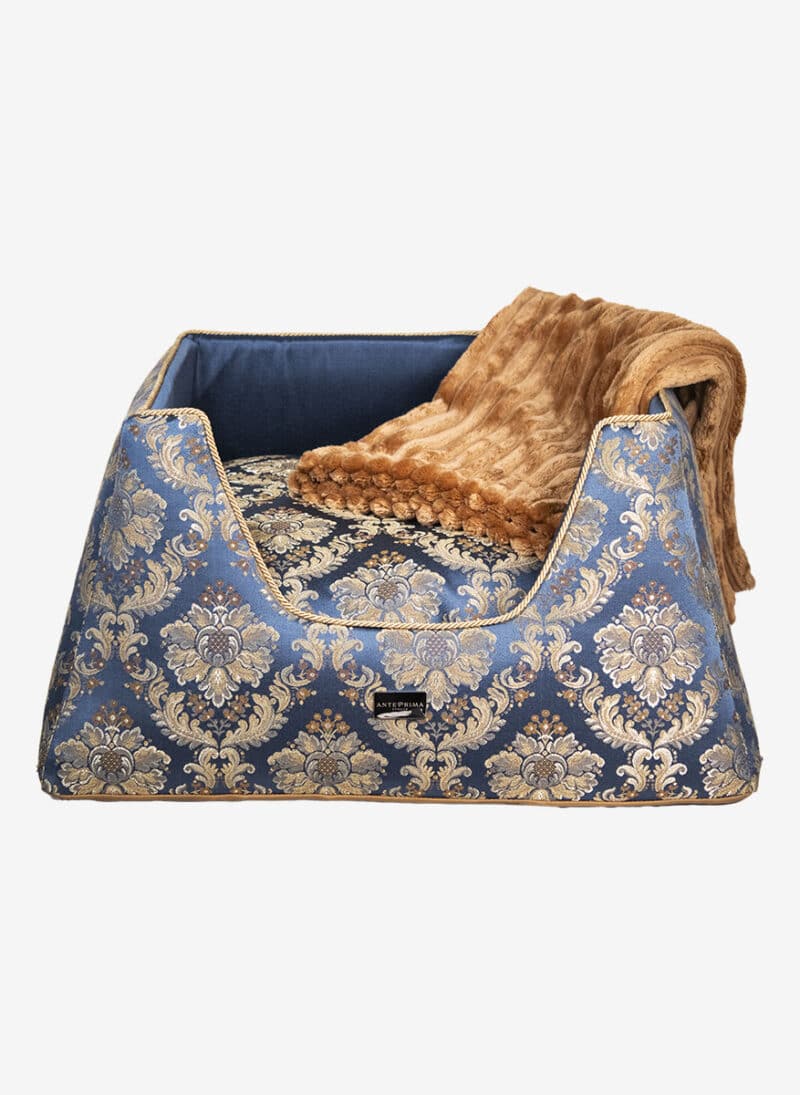 Venezia Blue Damask Dogbed anteprima venetian dogbed