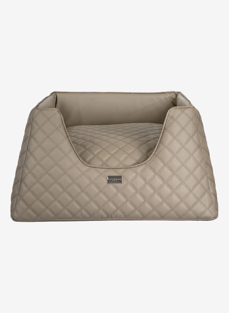 Capri Taupe Quilted Dogbed anteprima venetian premium dog bed