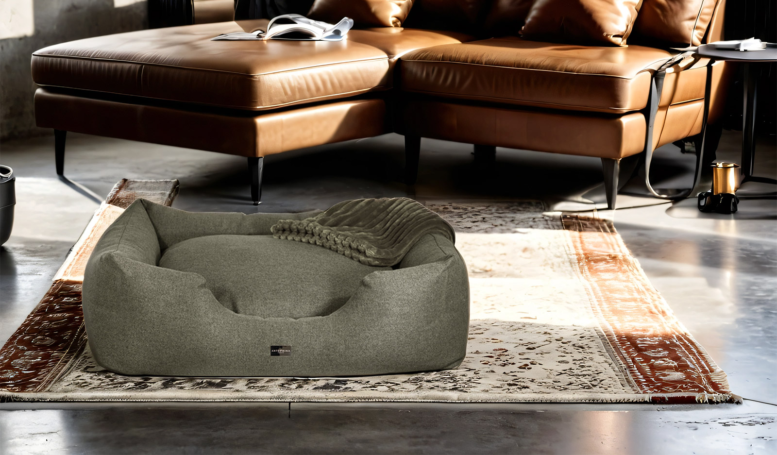 Genova Olive Dogbed anteprima venetian premium dogbed